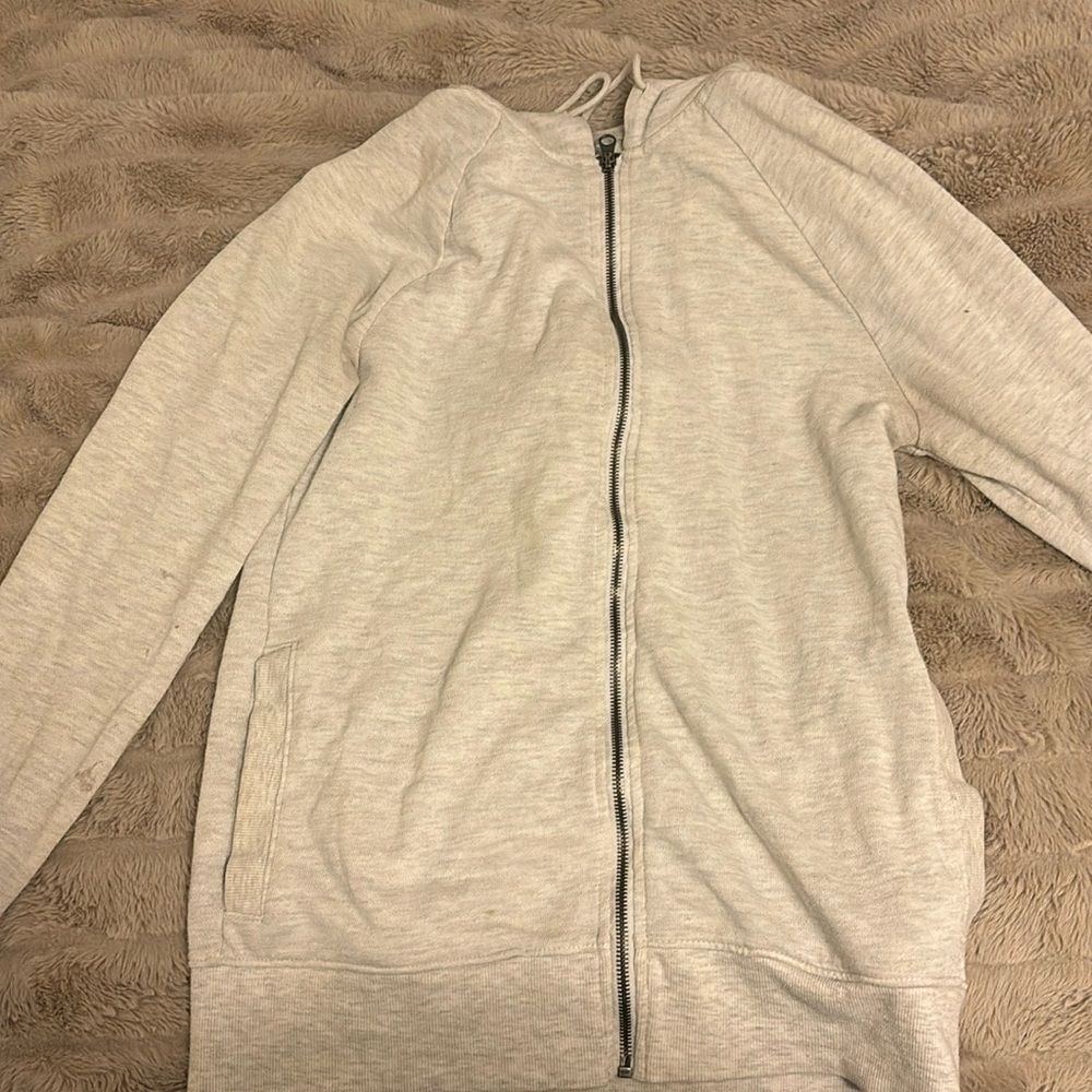 Grey/white Goodfellow zip up sweatshirt size small